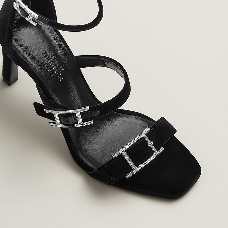 【HERMES】上品 ハピバックル ベルベット生地☆Liv 90 サンダル Liv 90 sandal | Hermès USA